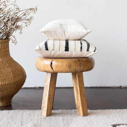 Felted Wool Chunky Stripe Pillow