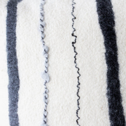Felted Wool Chunky Stripe Pillow