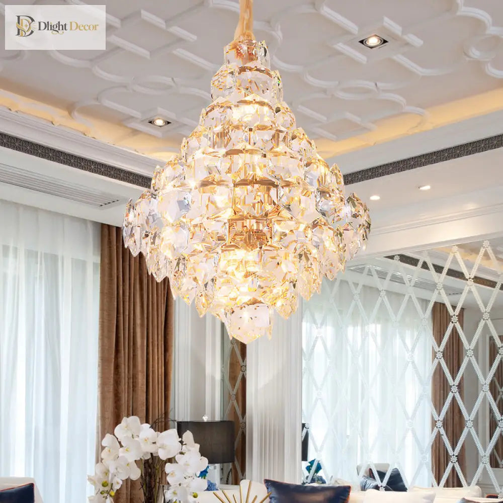 Clara Modern Crystal Chandelier | Dining Room Lighting