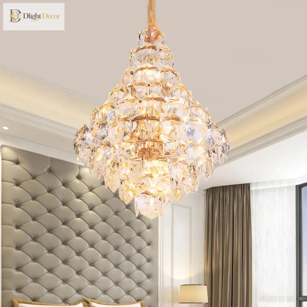 Clara Modern Crystal Chandelier | Dining Room Lighting