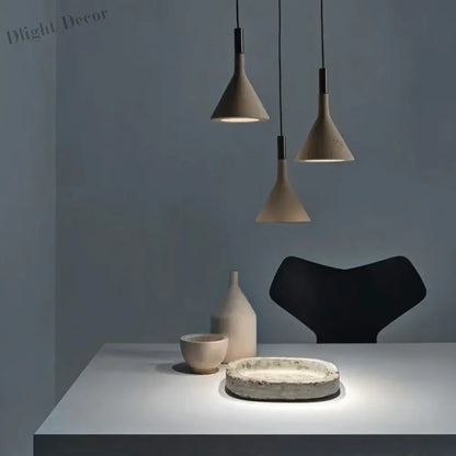 Concrete Pendant Lights - Nordic Modern LED Illumination for Restaurants, Bars, and More