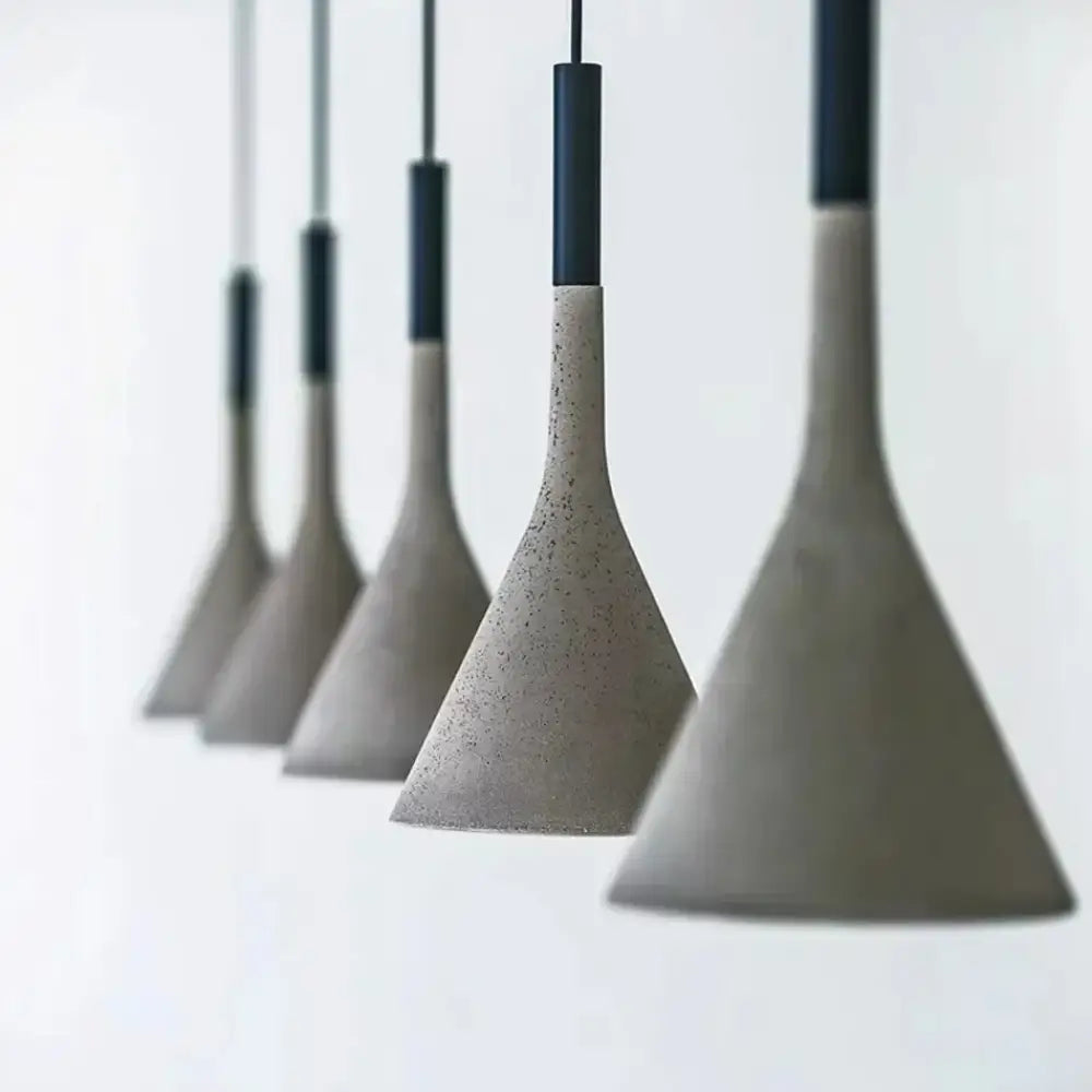 Concrete Pendant Lights - Nordic Modern LED Illumination for Restaurants, Bars, and More