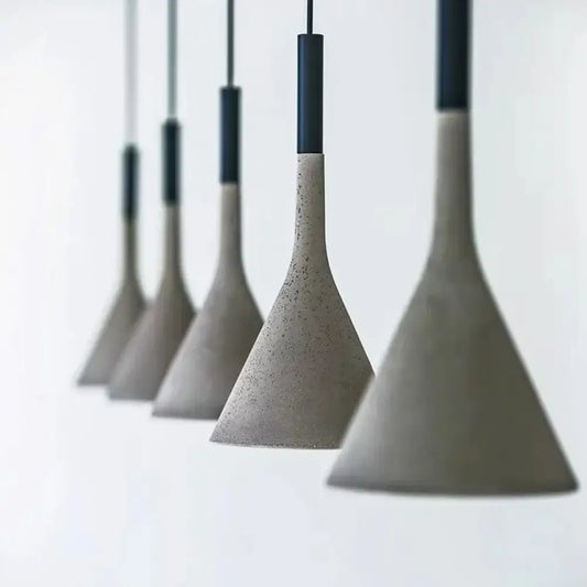 Concrete Pendant Lights - Nordic Modern LED Illumination for Restaurants, Bars, and More