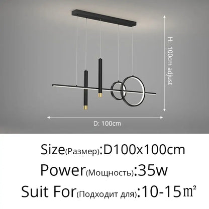 Contemporary LED Pendant Lights - Ideal for Dining Tables, Kitchens, Bedrooms, Living Rooms, and More