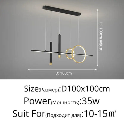 Contemporary LED Pendant Lights - Ideal for Dining Tables, Kitchens, Bedrooms, Living Rooms, and More