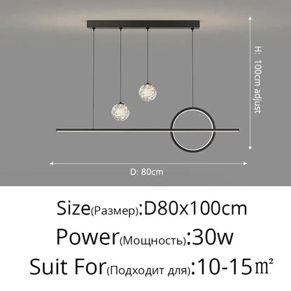 Contemporary LED Pendant Lights - Ideal for Dining Tables, Kitchens, Bedrooms, Living Rooms, and More