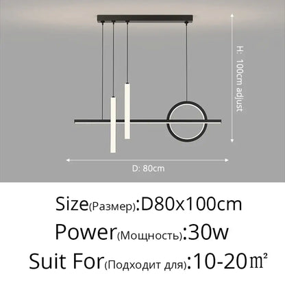 Contemporary LED Pendant Lights - Ideal for Dining Tables, Kitchens, Bedrooms, Living Rooms, and More