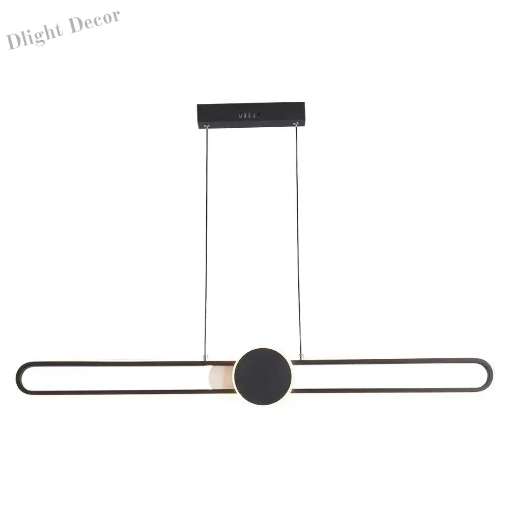 Contemporary LED Strip Pendant Lights - Minimalistic Lighting for Dining Tables, Living Rooms, Kitchens, and Bedrooms with Remote Dimming