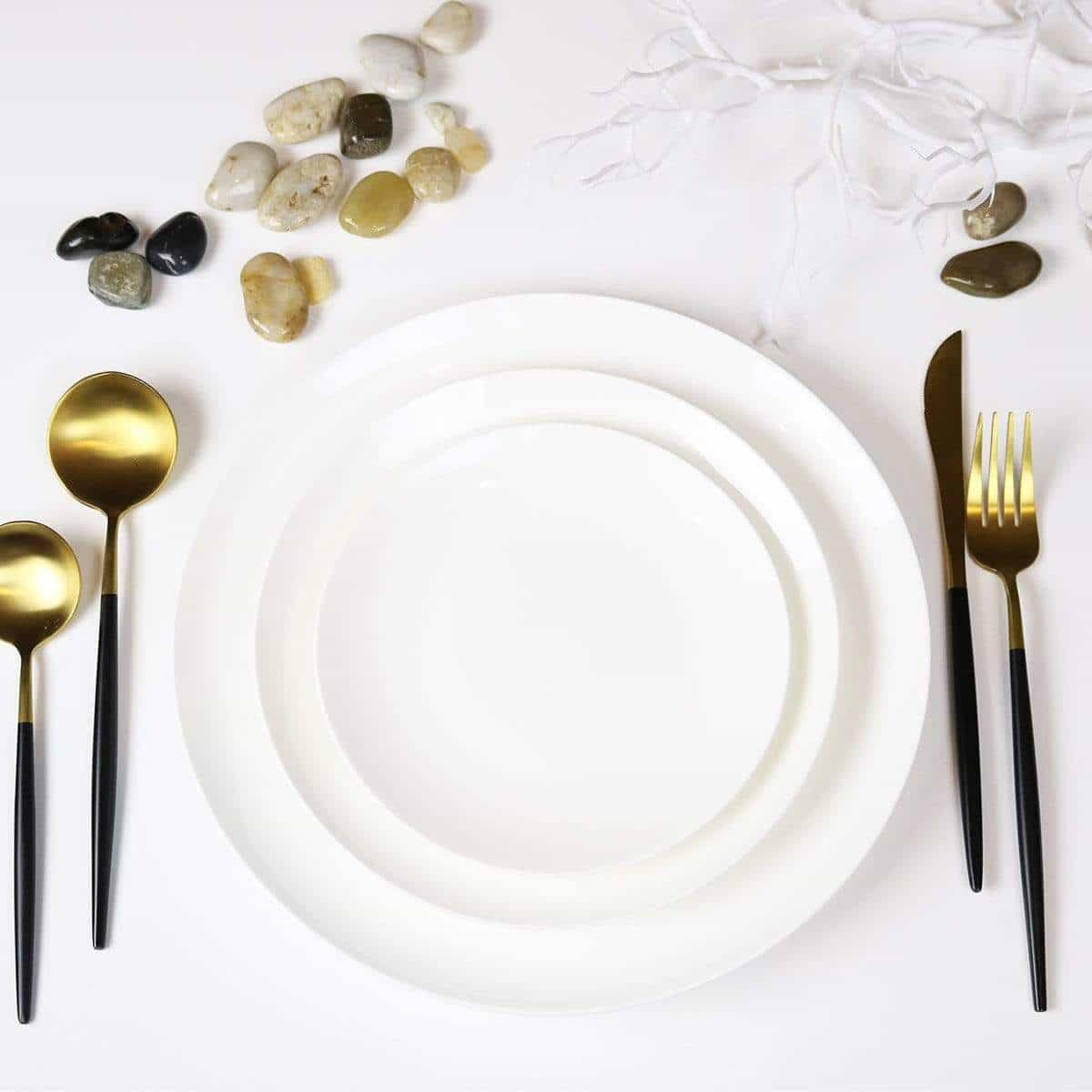 Angelic White Bread and Butter Plates - Set of 4
