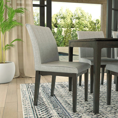 Cove Upholstered Side Chairs, Gray & Black