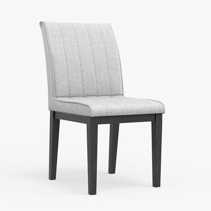 Cove Upholstered Side Chairs, Gray & Black