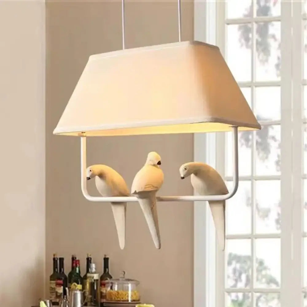 Creative Bird Pendant Lights - Simple Japan Style Chandelier for Ceiling Light in Study, Dining Room, and Home Decor - Birdcage Inspired Design