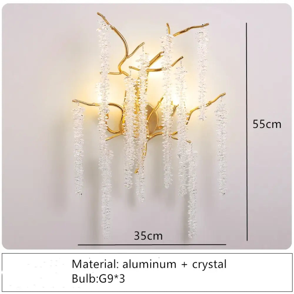 Crystal Wall Sconce | Modern Bedroom & Hallway Lighting