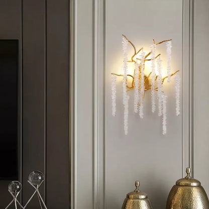 Crystal Wall Sconce | Modern Bedroom & Hallway Lighting