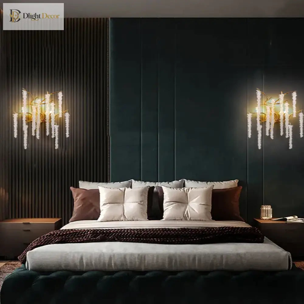 Crystal Wall Sconce | Modern Bedroom & Hallway Lighting