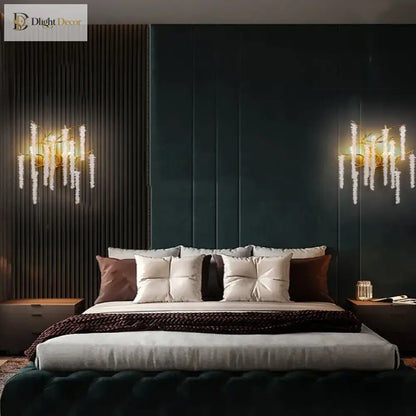 Crystal Wall Sconce | Modern Bedroom & Hallway Lighting