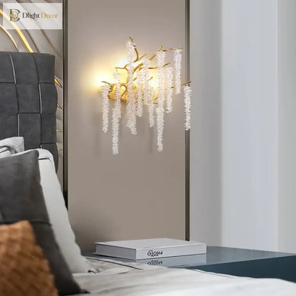 Crystal Wall Sconce | Modern Bedroom & Hallway Lighting