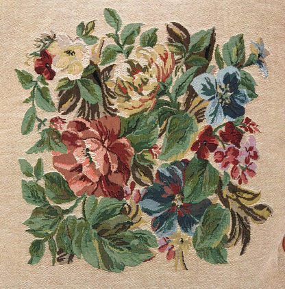 Tache 18 Inch Floral Red Yuletide Blooms Tapestry Throw Pillow Cover (5598)