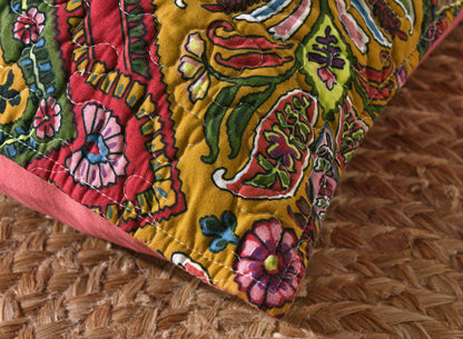 Tache Intricate Floral Paisley Chevron Hanging Gardens Cushion Cover 2-Pieces (HS3148)