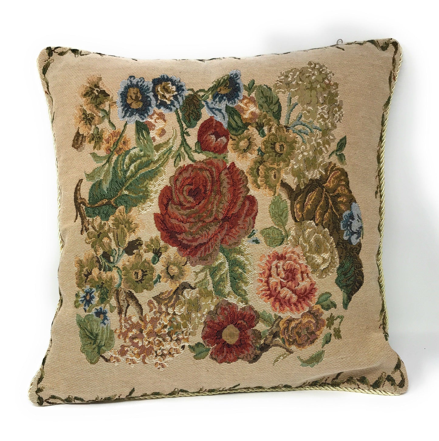 Tache Floral Country Rustic Morning Meadow Tapestry Throw Pillow Cover (3098)