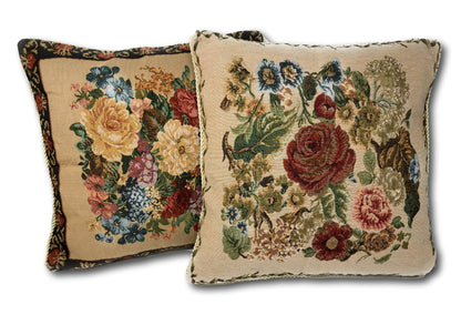 Tache Floral Country Rustic Morning Meadow Tapestry Throw Pillow Cover (3098)