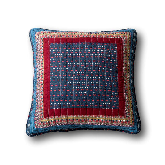 Cotton Vineyard Cottage Floral Patchwork Cushion Covers, Set of Two