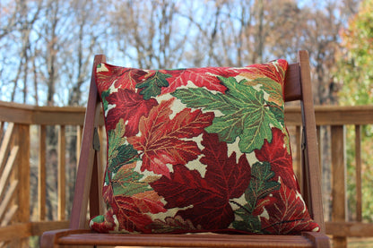 Tache Warm Colorful Thanksgiving Leaves Fall Foliage Throw Pillow Cover (FF11516CC)