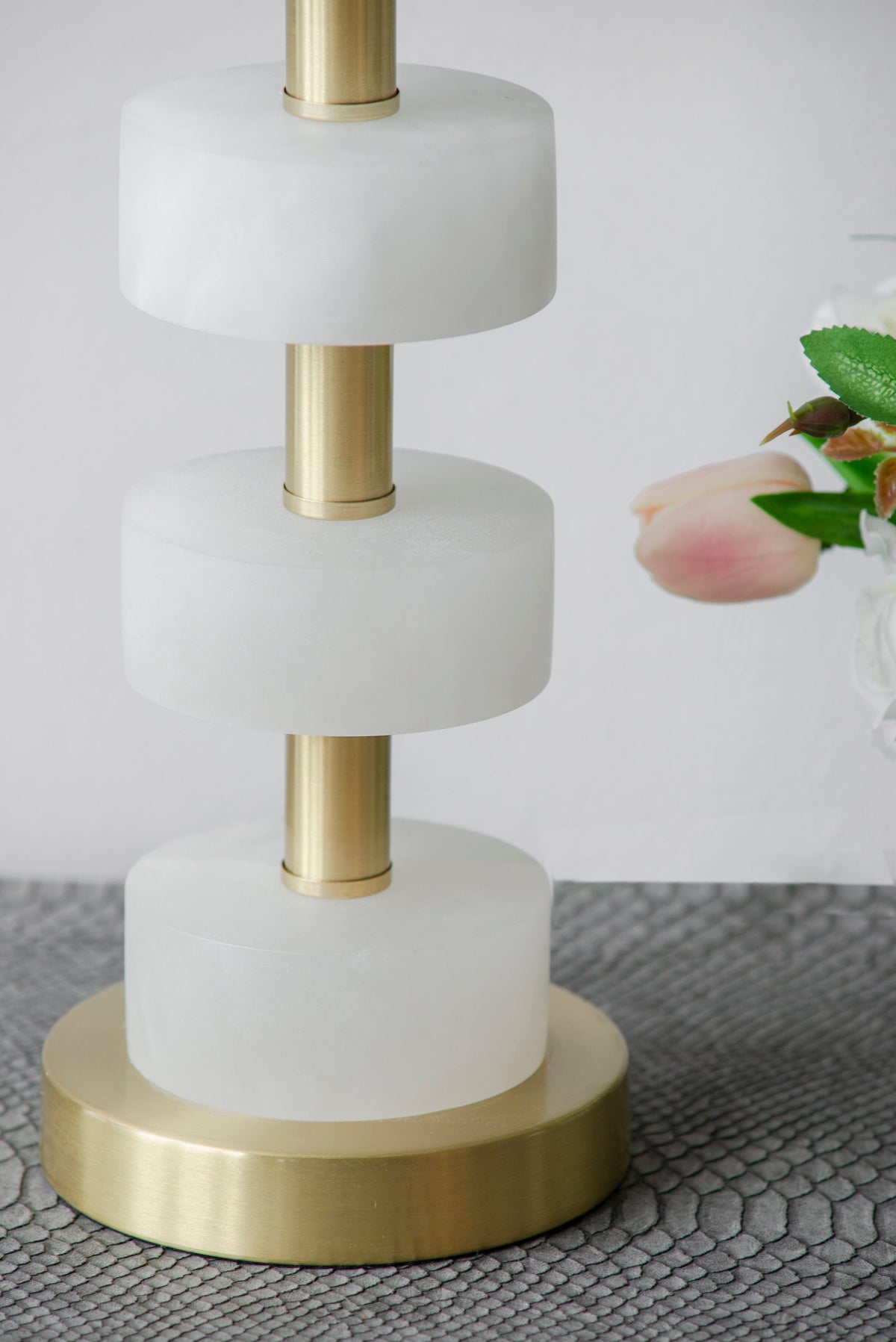 13x13x26 Marble Table Lamp