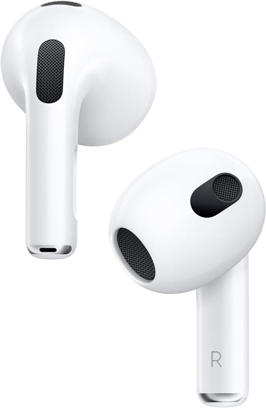 Airpods (3Rd Generation) Wireless Ear Buds, Bluetooth Headphones, Personalized Spatial Audio, Sweat and Water Resistant, Lightning Charging Case Included, up to 30 Hours of Battery Life