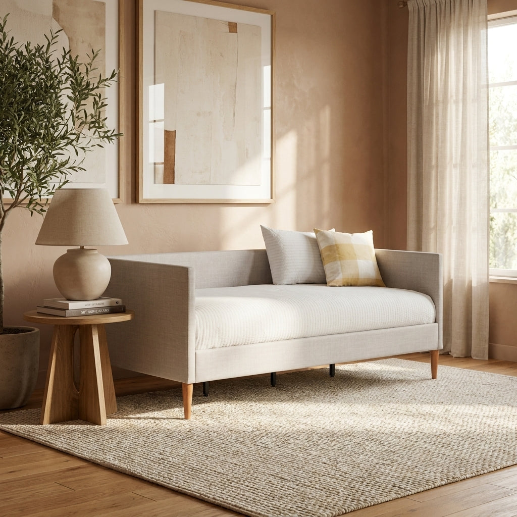 Britney Daybed, Light Grey Linen
