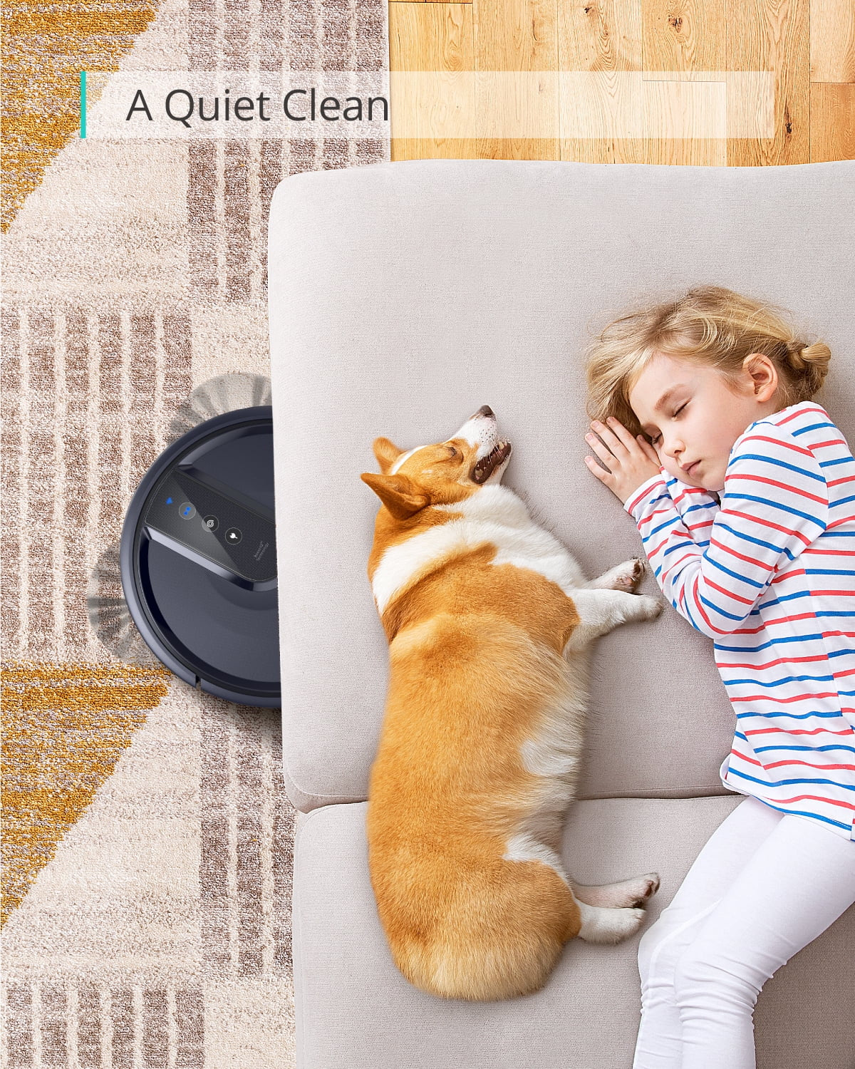 25C Wi-Fi Connected Robot Vacuum, Great for Picking up Pet Hairs, Quiet, Slim