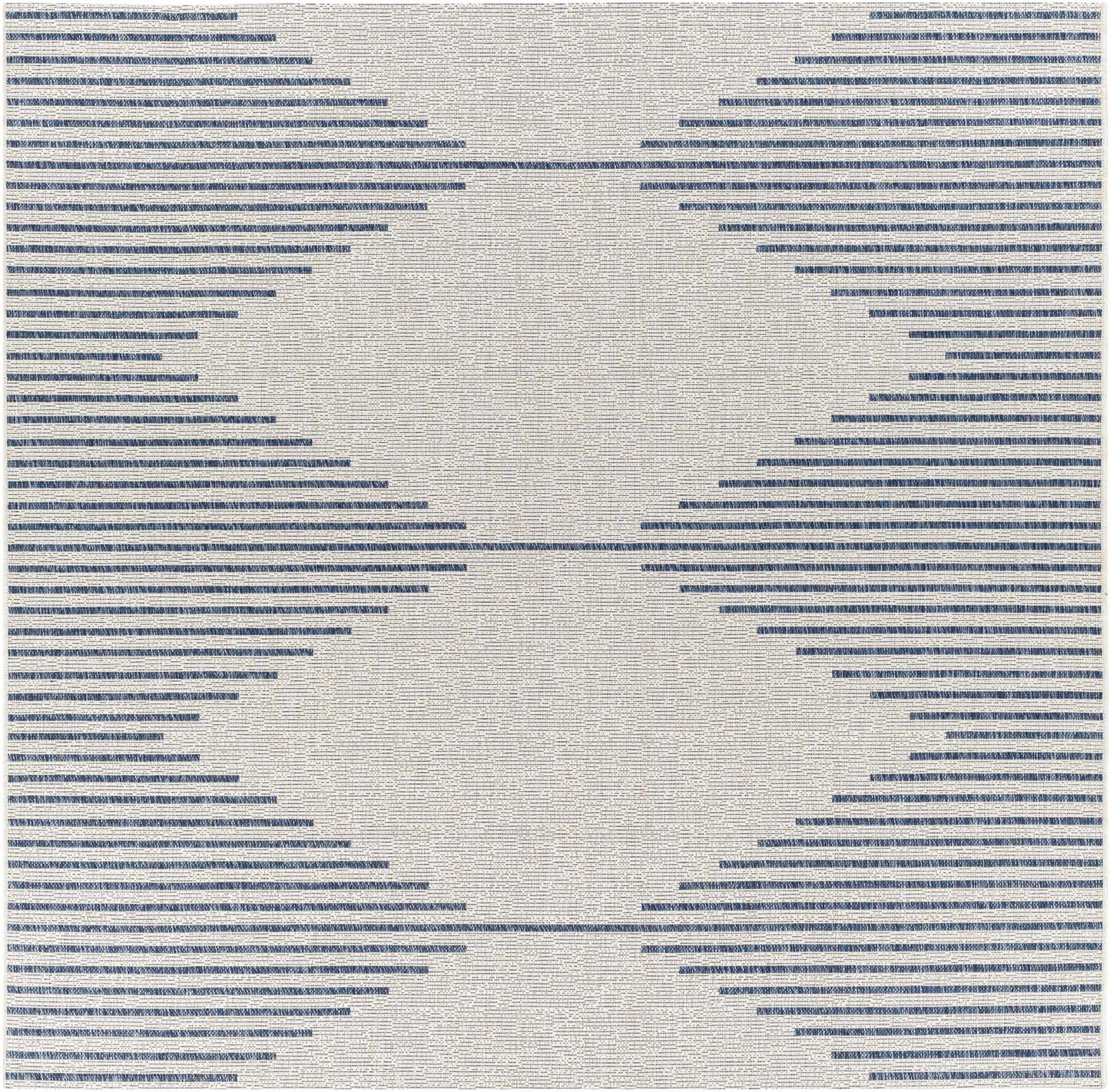 Stephan Blue & Cream Outdoor Rug