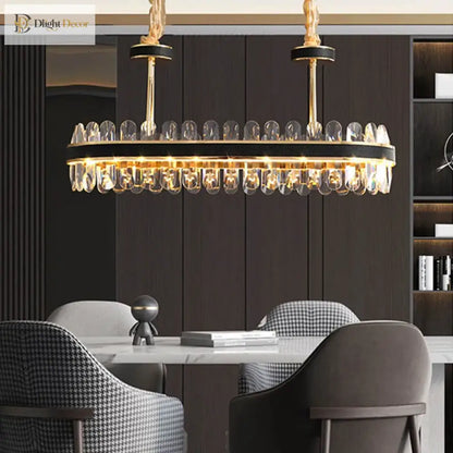 Dimmable LED Crystal Chandelier | Dining Room Lighting