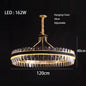 Dimmable LED Crystal Oval Ceiling Chandeliers - Black Leather Luxury Lustres for Dining Room Decor