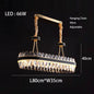 Dimmable LED Crystal Oval Ceiling Chandeliers - Black Leather Luxury Lustres for Dining Room Decor