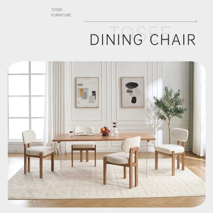 Dining Chairs with Ergonomic Backrest and Adjustable Feet - Set of 2