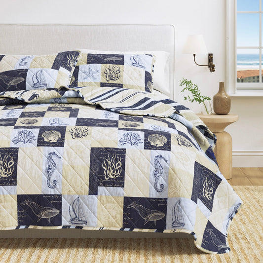 Coastal Patchwork Quilt Set