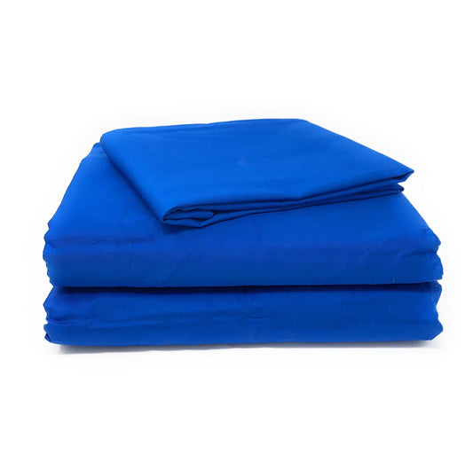 Deep Blue Cotton Duvet Cover Set for Modern Bedding
