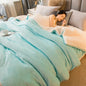 Luxurious Wool Throw Blanket - Double-Sided Queen Duvet Cover, Thick Lamb Quilt Cover for Winter, Comfortable Bedspread