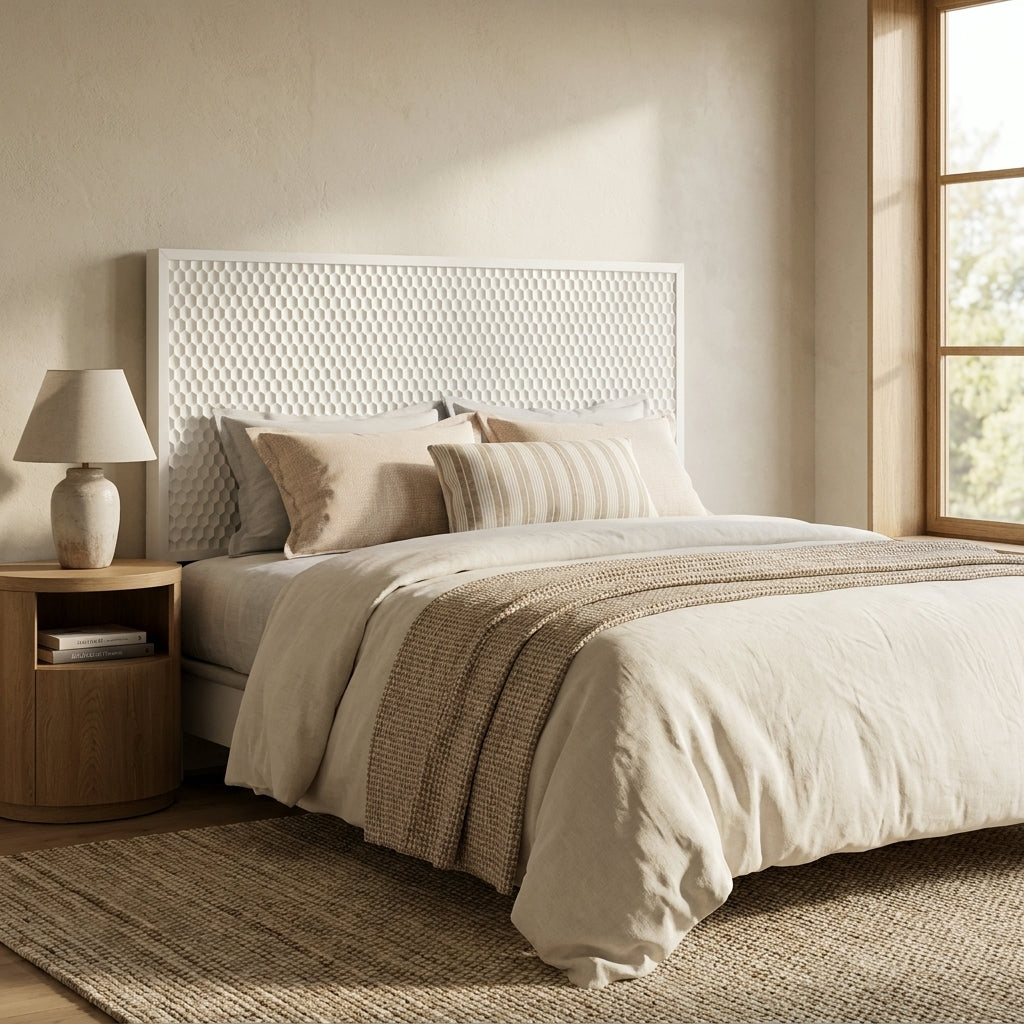 White Pearl Headboard