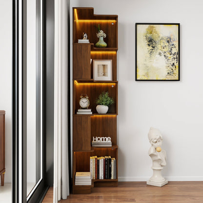 Corner Book Shelf - 5 Tier Corner Bookshelf