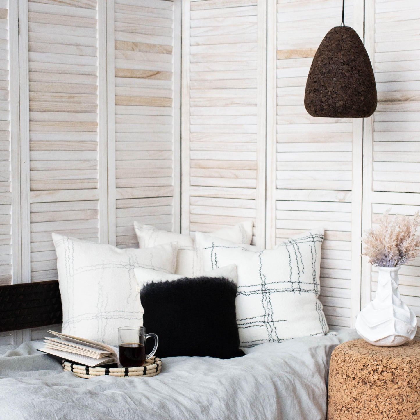 Eclipse Dip-Dyed Organic Wool Throw Pillow