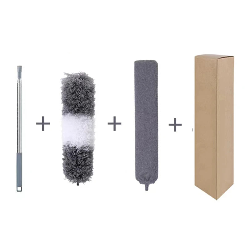 2024 Scalable Duster Brush - Spider Web and Ceiling Dust Remover with Chenille Microfiber Head, Telescopic Handle