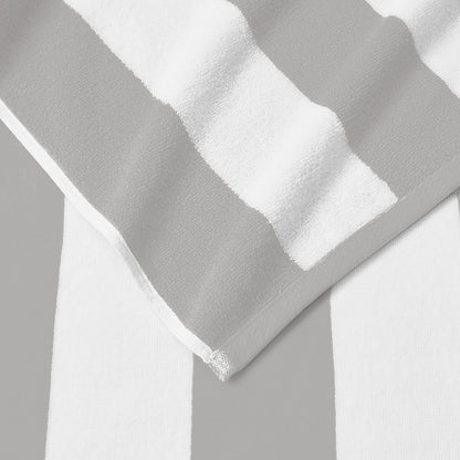 Cotton Velour Cabana Stripe Beach Towel - Novia Collection.