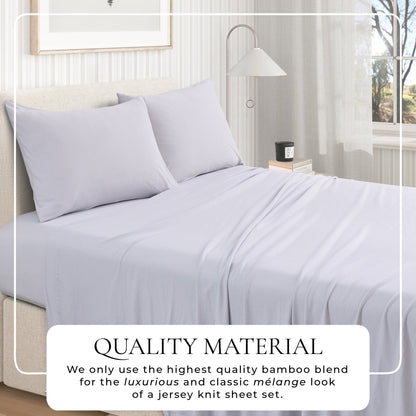 Viscose from Bamboo & Cotton Blend Jersey Knit Sheets