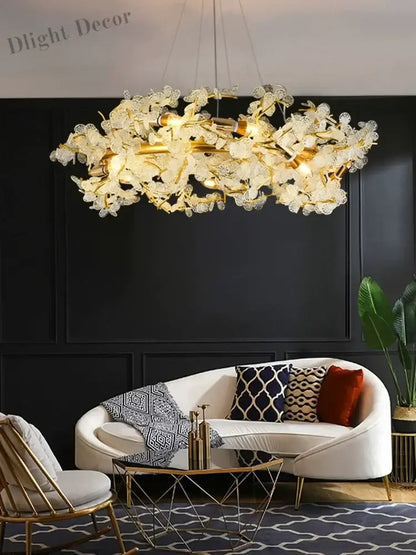 Elegant French Luxury Chandeliers - Postmodern Villa Living Room Lights with Creative Branch Crystal Design for Bedrooms, Dining Rooms, and Tea Rooms
