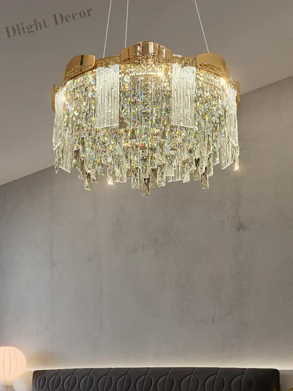 Elegant Modern Circular Crystal Chandeliers - Adding Light Luxury and Creativity to Your Living Room, Dining Room, and More