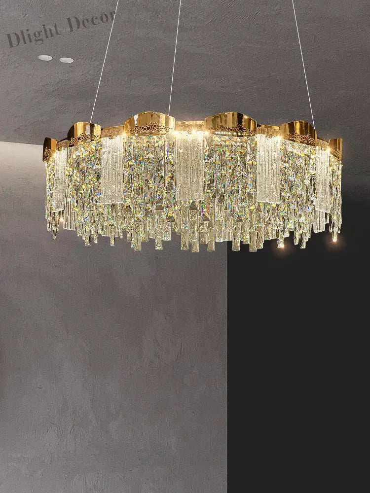 Elegant Modern Circular Crystal Chandeliers - Adding Light Luxury and Creativity to Your Living Room, Dining Room, and More