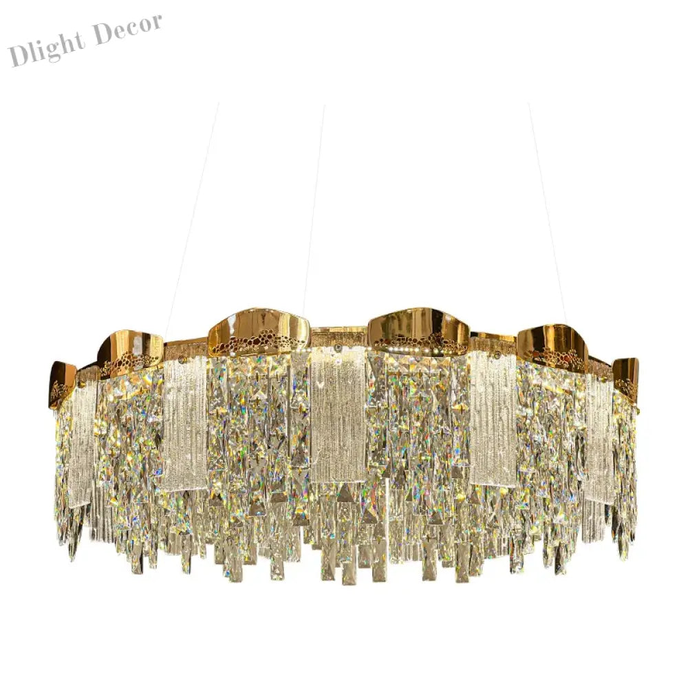 Elegant Modern Circular Crystal Chandeliers - Adding Light Luxury and Creativity to Your Living Room, Dining Room, and More