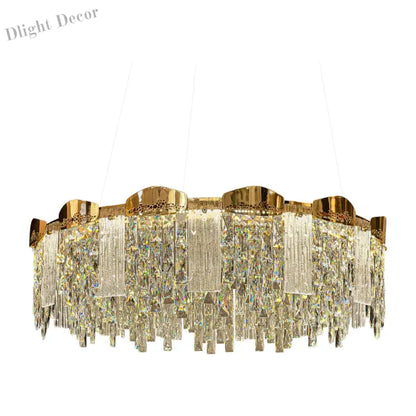 Elegant Modern Circular Crystal Chandeliers - Adding Light Luxury and Creativity to Your Living Room, Dining Room, and More